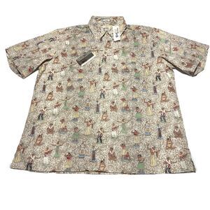 Reyn Spooner Classic Hula Nodders Button Up Shirt Hawaiian Men's Size L NWT